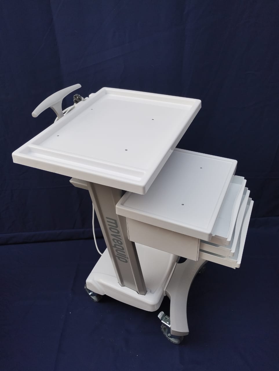 Carro odontología scaner intraoral complex con cajonero, inst /elec  doble bandeja , bandeja superior para alienware de 17